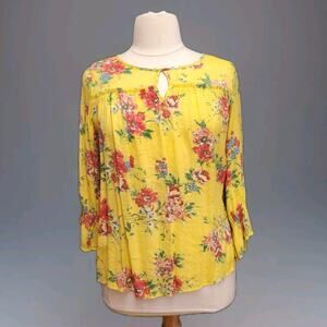 Zac & Rachel Yellow Floral Blouse